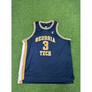 Starbury Georgia Tech Stephon Marbury 3 Basketball Jersey Navy Blue Mens XXL